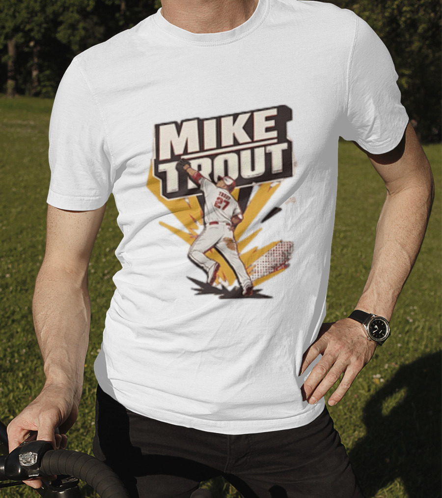 Mike Trout 27 Los Angeles Angels Baseball T-Shirt