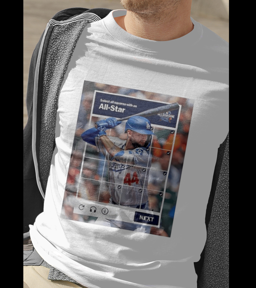 Select All Squares With An All Star Los Angeles Dodgers Baseball Meme T-Shirt