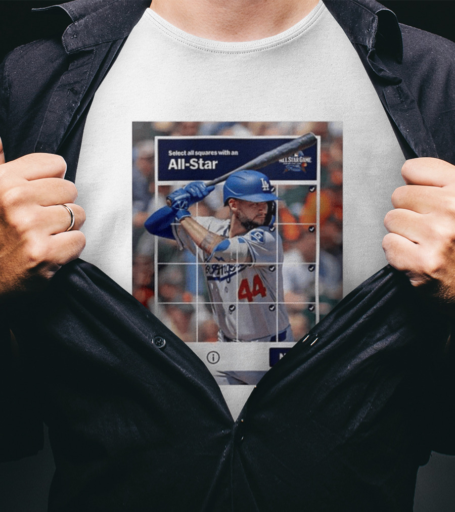 Select All Squares With An All Star Los Angeles Dodgers Baseball Meme T-Shirt