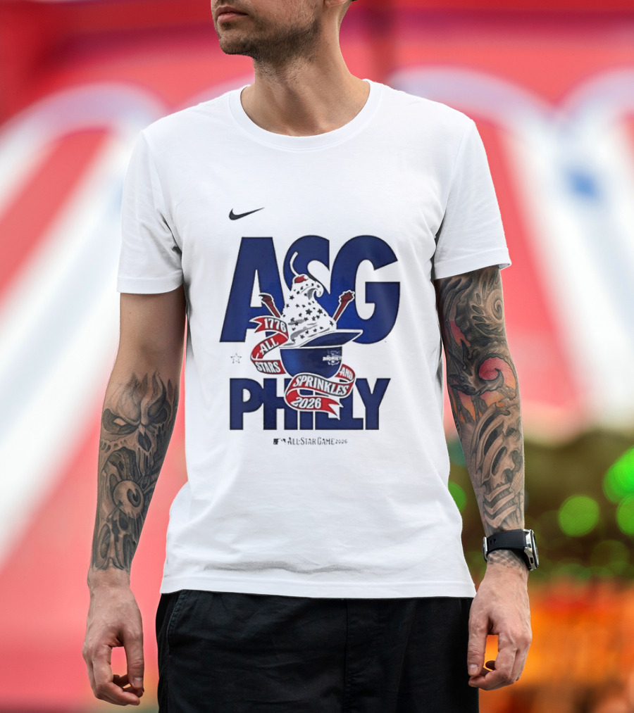 Nike MLB ASG Philly All Star Game 2026 1776 Theme Sprinkles T-Shirt