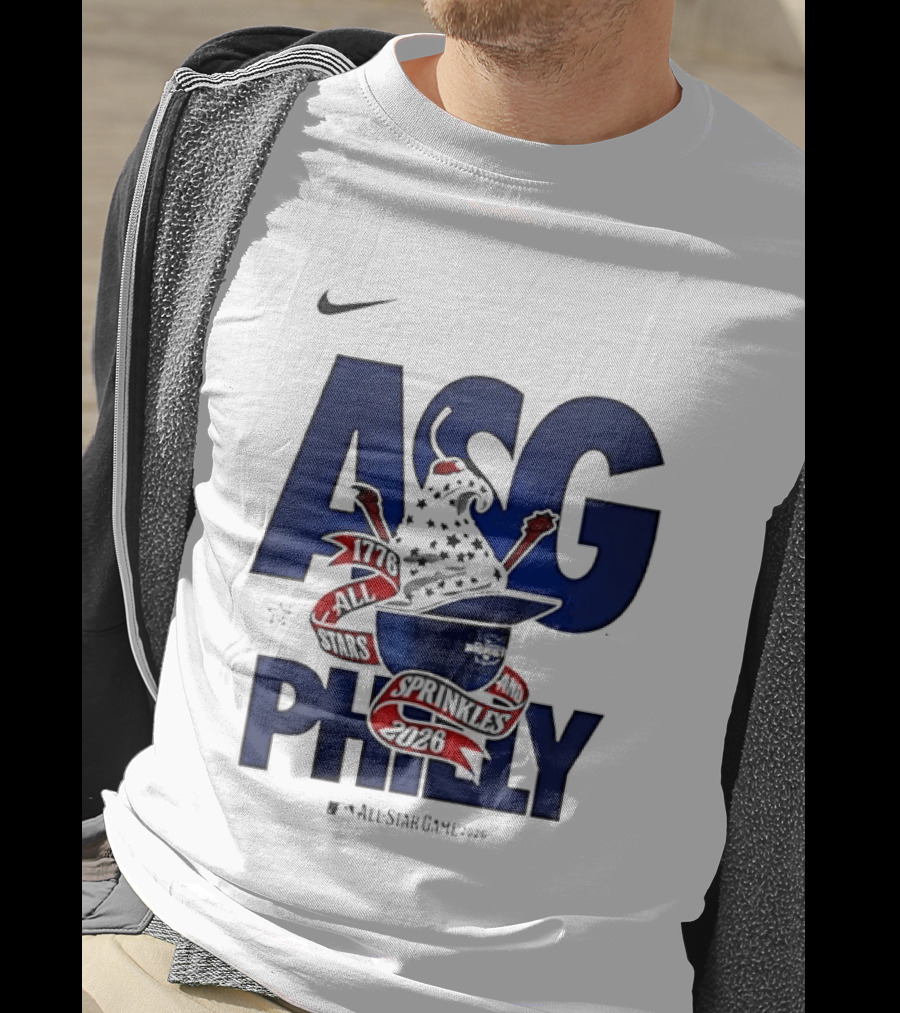 Nike MLB ASG Philly All Star Game 2026 1776 Theme Sprinkles T-Shirt