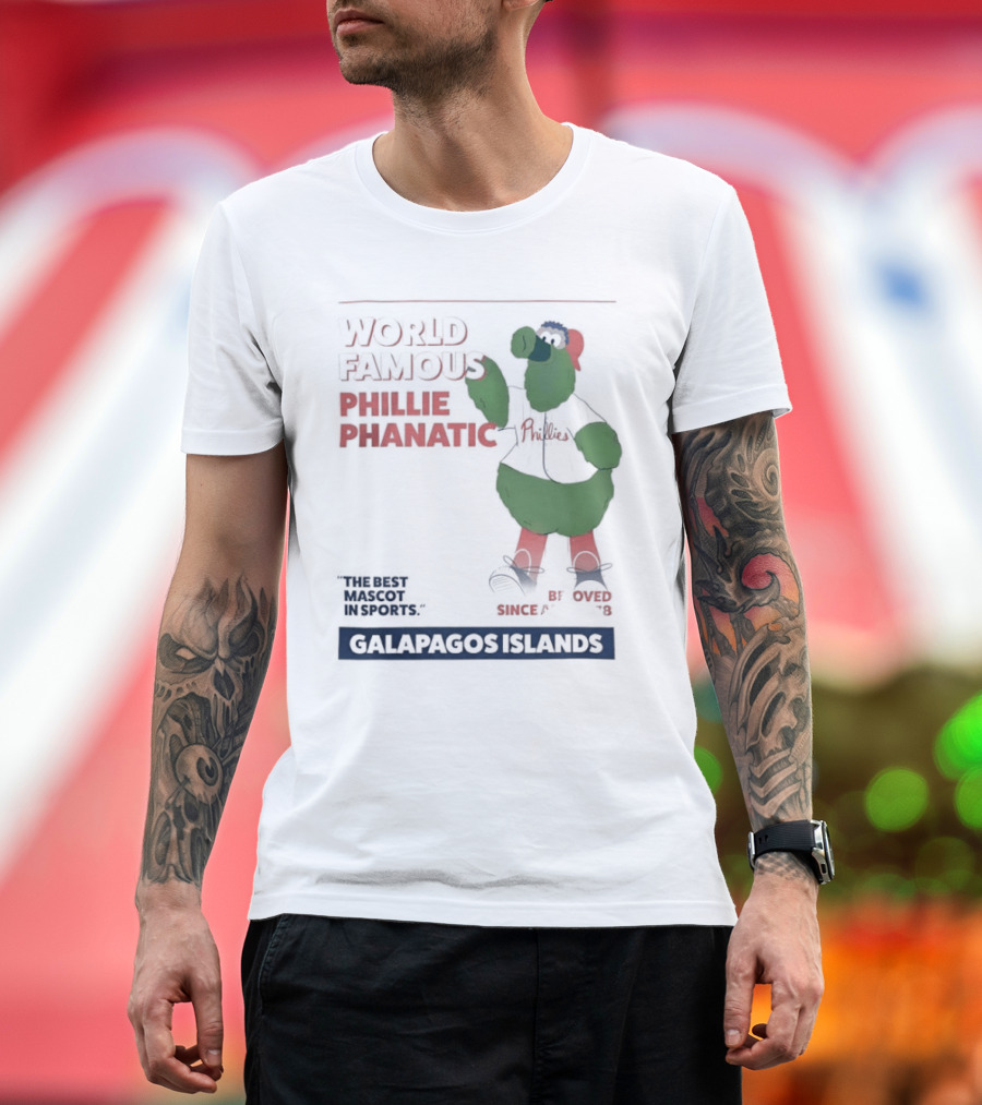 World Famous Phillie Phanatic Galapagos Islands April 1978 Phillies T-Shirt