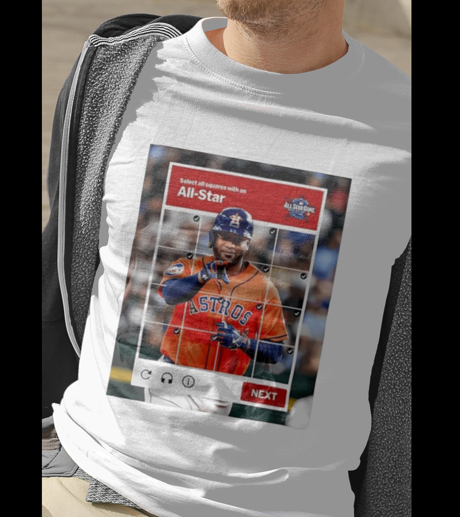 Yordan Alvarez Houston Astros Select All Squares All Star Captcha Meme T-Shirt