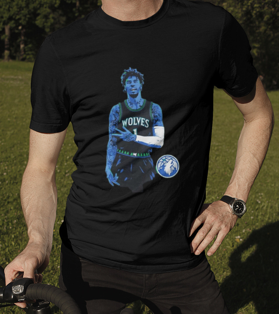 Anthony Edwards Wolves 1 Minnesota Timberwolves Basketball T-Shirt
