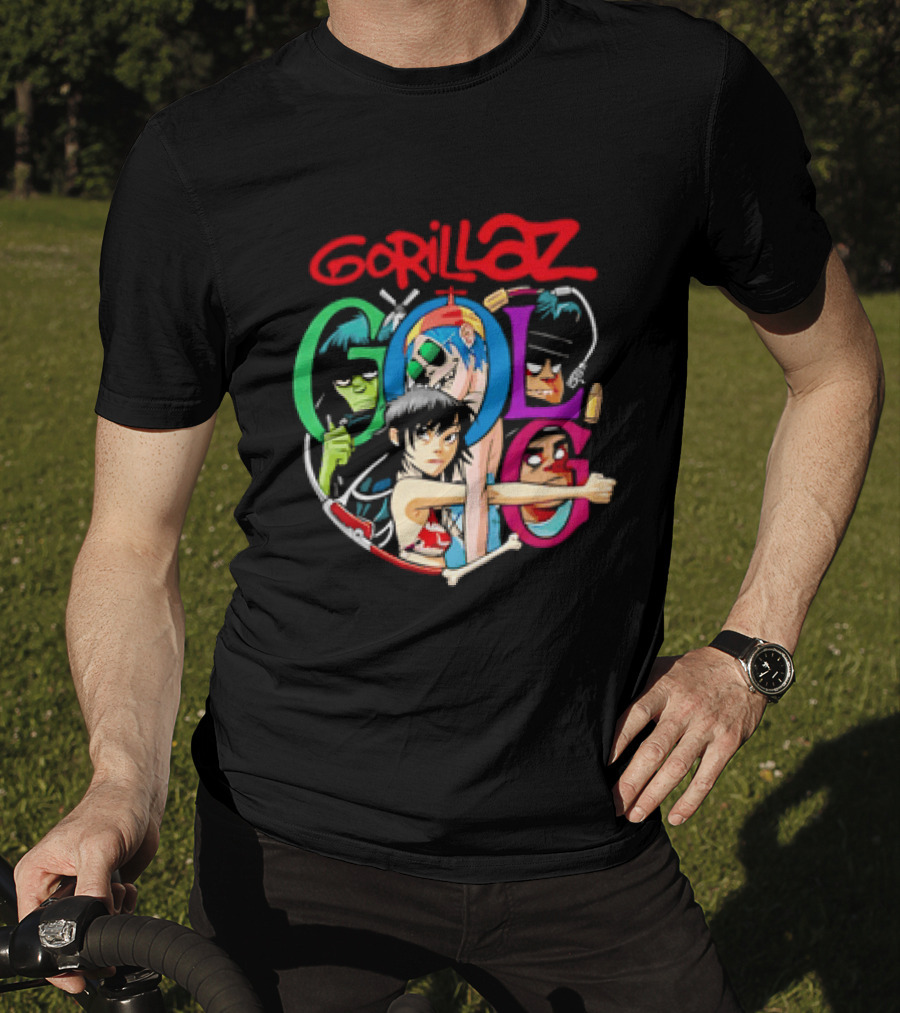 Gorillaz Virtual Rock Band Cartoon Characters T-Shirt