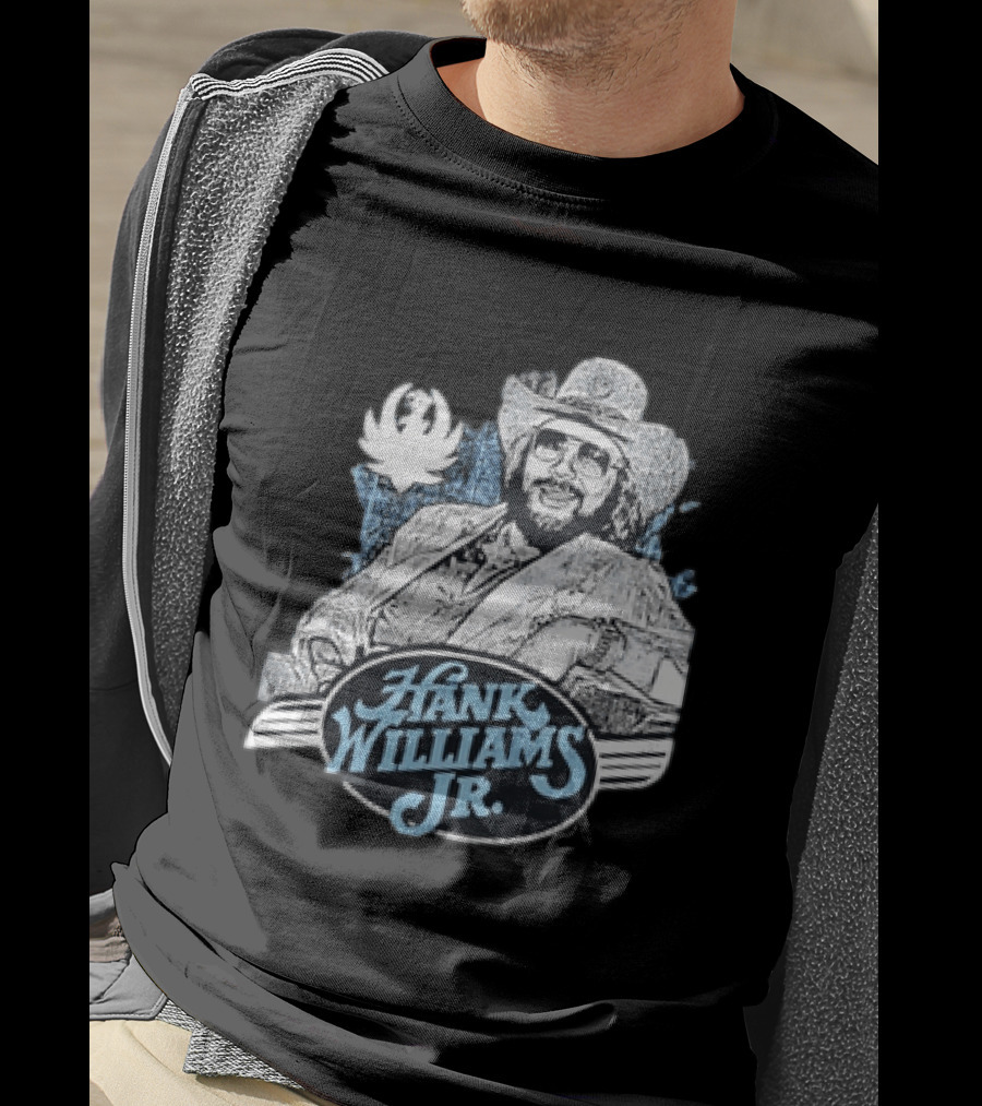 Hank Williams Jr 90s Anniversary Iconic Cowboy T-Shirt