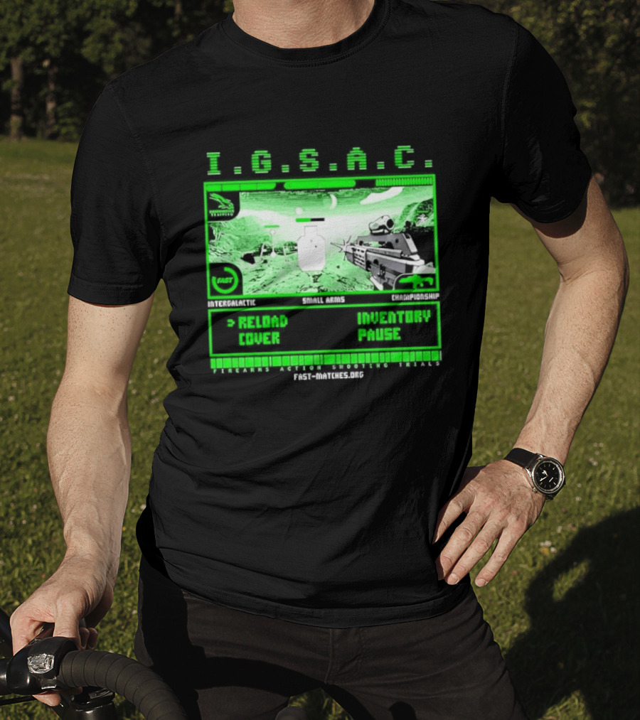I.G.S.A.C Reload Cover Inventory Pause Gaming Interface Display T-Shirt