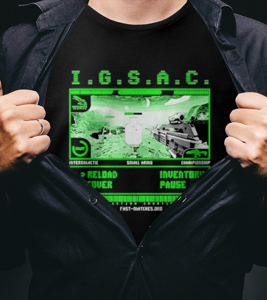 I.G.S.A.C Reload Cover Inventory Pause Gaming Interface Display T-Shirt