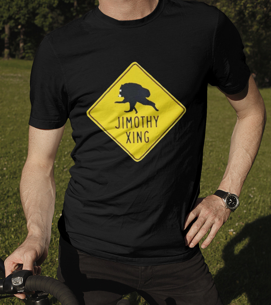 Jimothy Xing Raccoon Sign Crossing T-Shirt