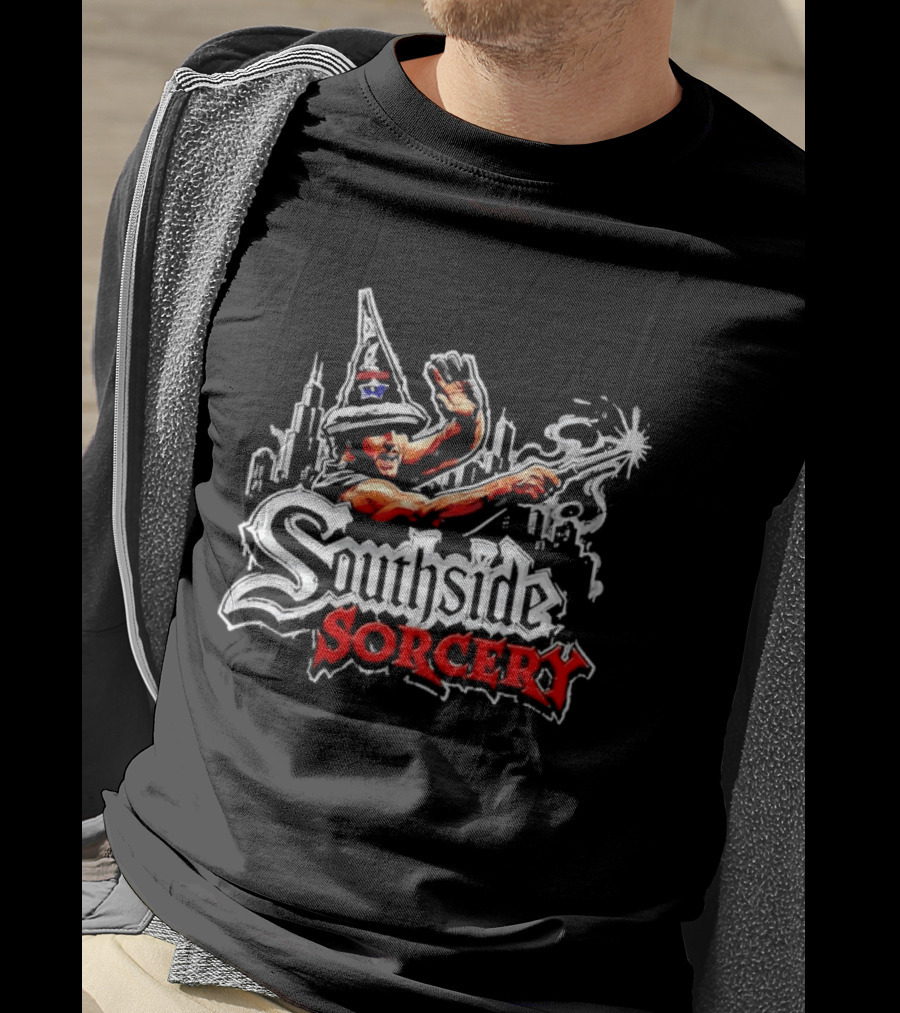 Southside Sorcery Chicago Wizard Magic Skyline Spellbinding T-Shirt