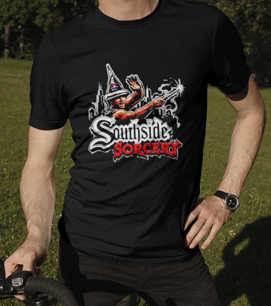 Southside Sorcery Chicago Wizard Magic Skyline Spellbinding T-Shirt