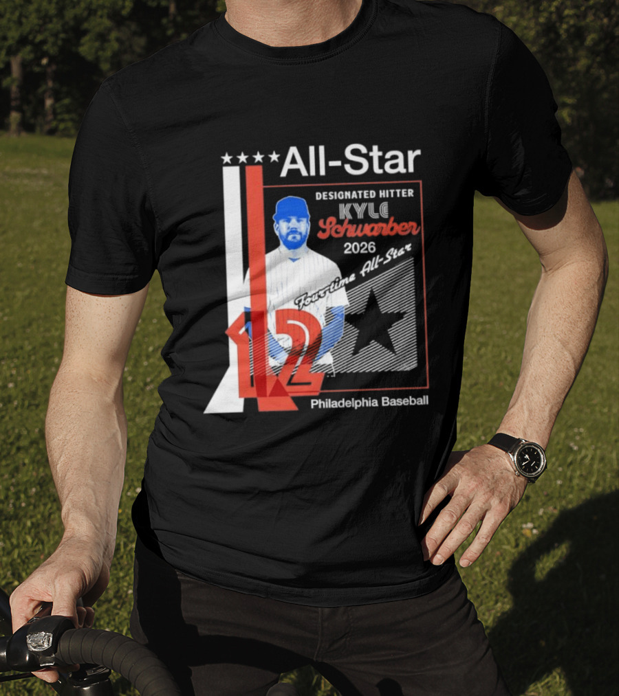 Kyle Schwarber Philadelphia Baseball 2026 All Star Designated Hitter Number 12 T-Shirt