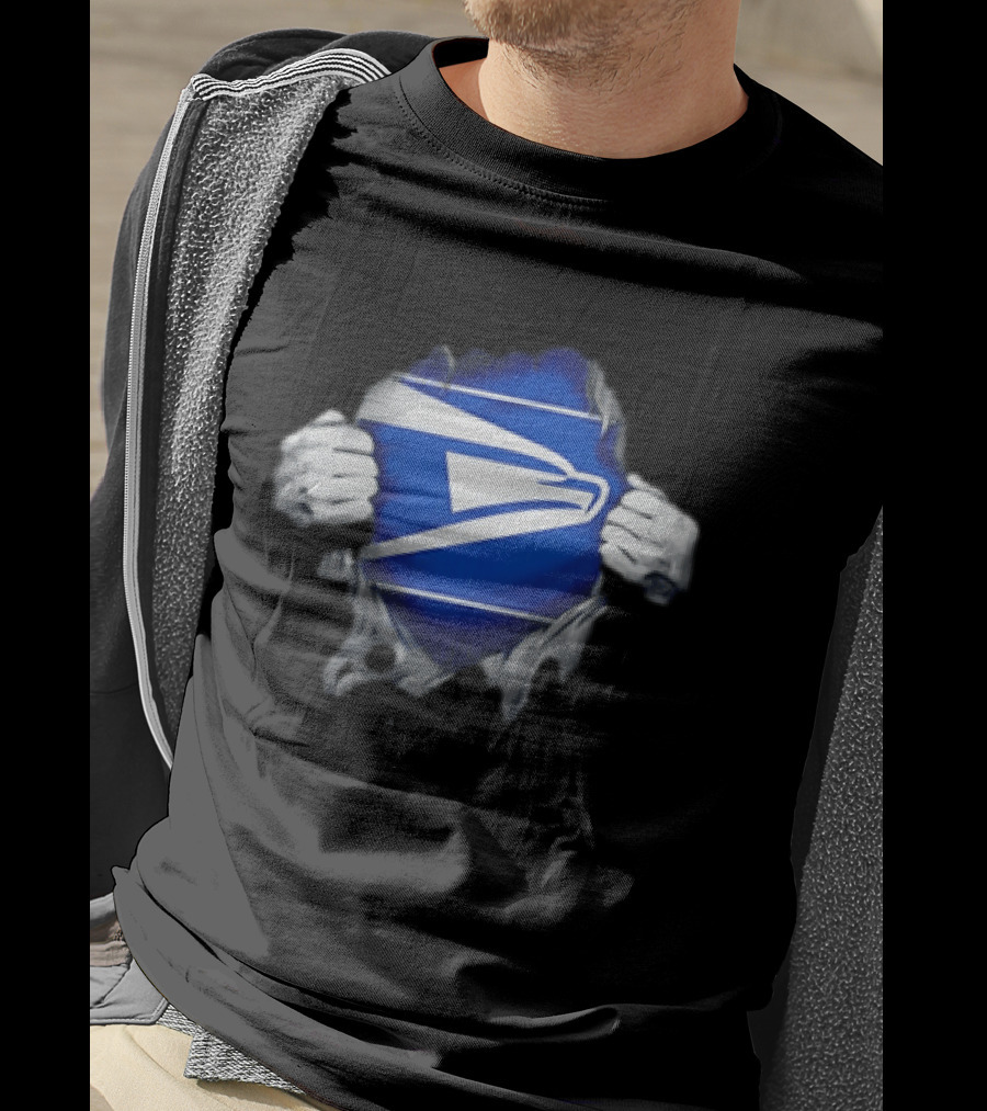 USPS United States Postal Service Eagle Symbol Torn Reveal T-Shirt