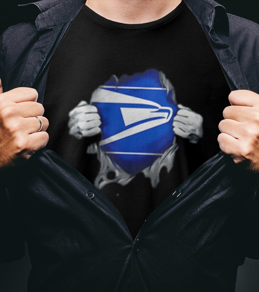 USPS United States Postal Service Eagle Symbol Torn Reveal T-Shirt