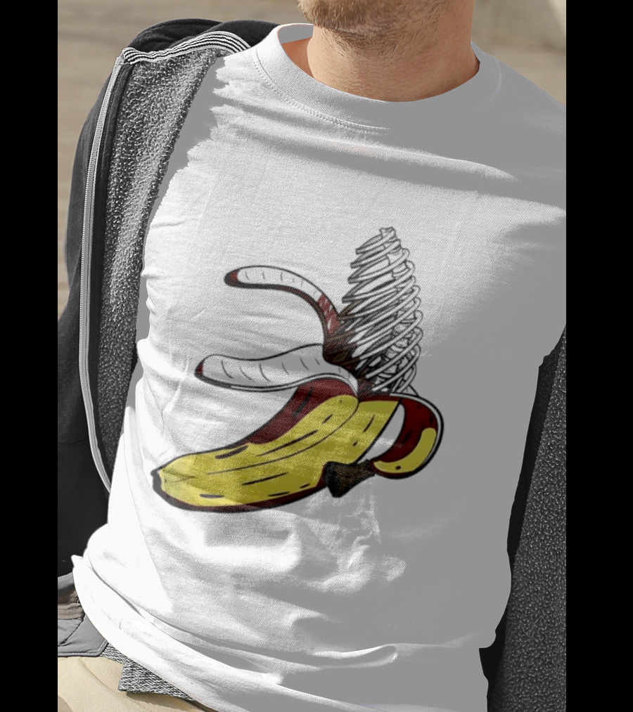 Anatomical Banana Skeleton Surreal Peeled Fruit T-Shirt