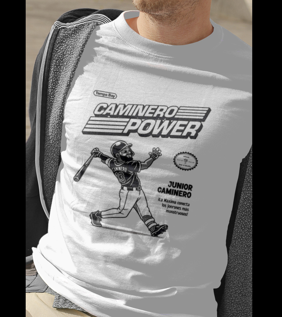 Junior Caminero Power Tampa Bay Rays Baseball Player T-Shirt