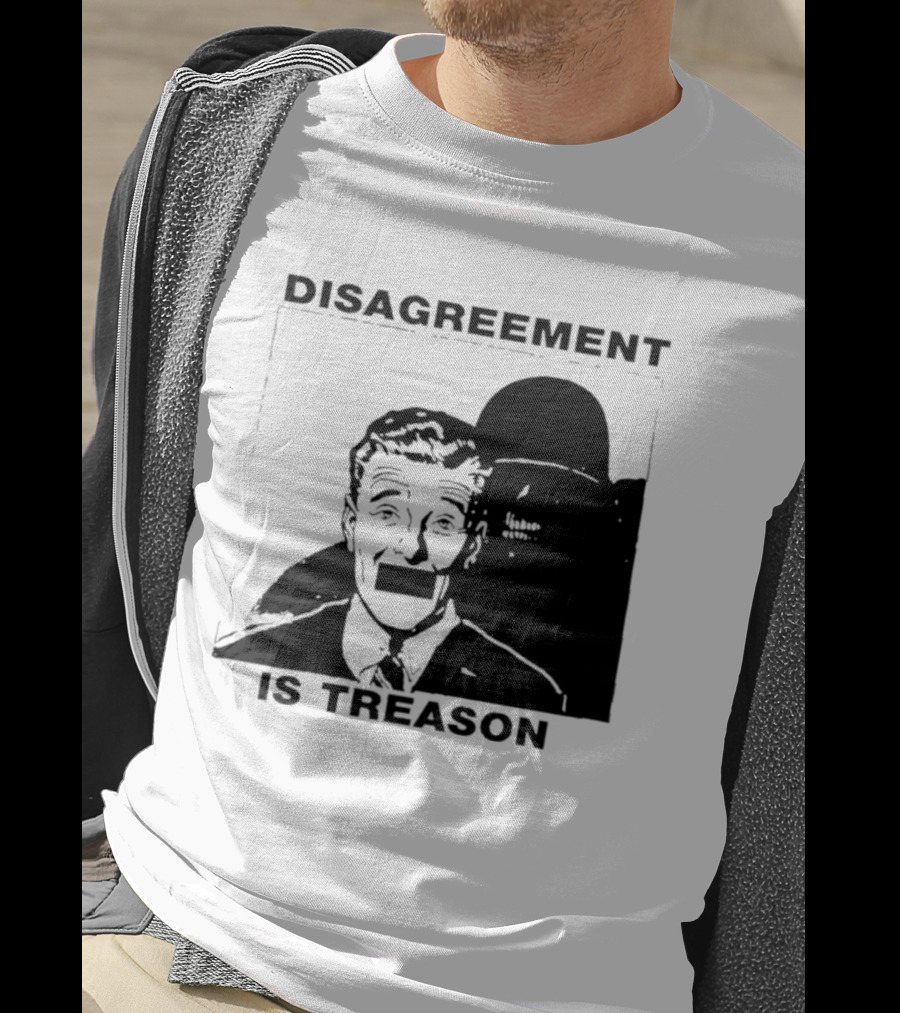Disagreement Is Treason Retro Dystopian Censorship T-Shirt