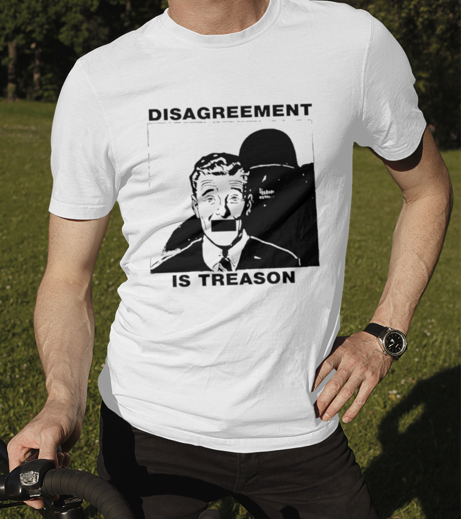 Disagreement Is Treason Retro Dystopian Censorship T-Shirt