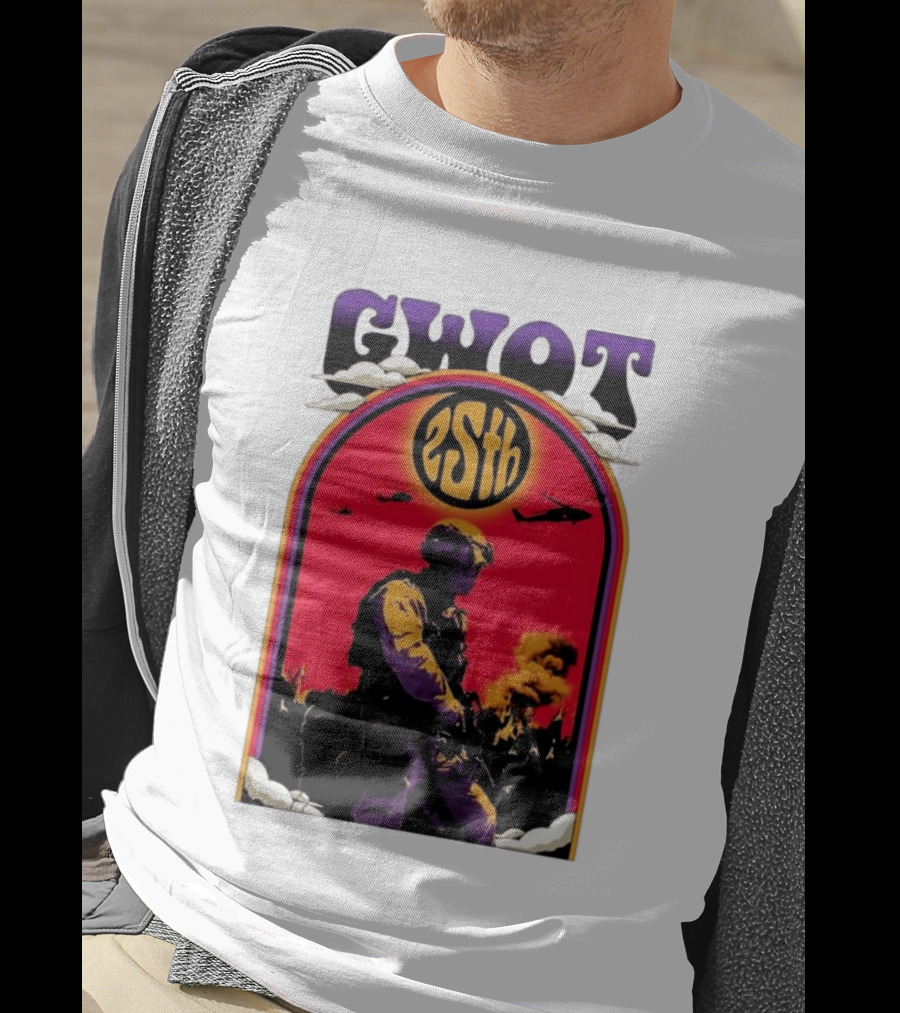 GWOT 25th Anniversary Soldier Helicopters Fire T-Shirt