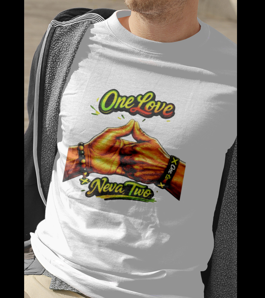 One Love Neva Two Jamaican Unity Gesture T-Shirt