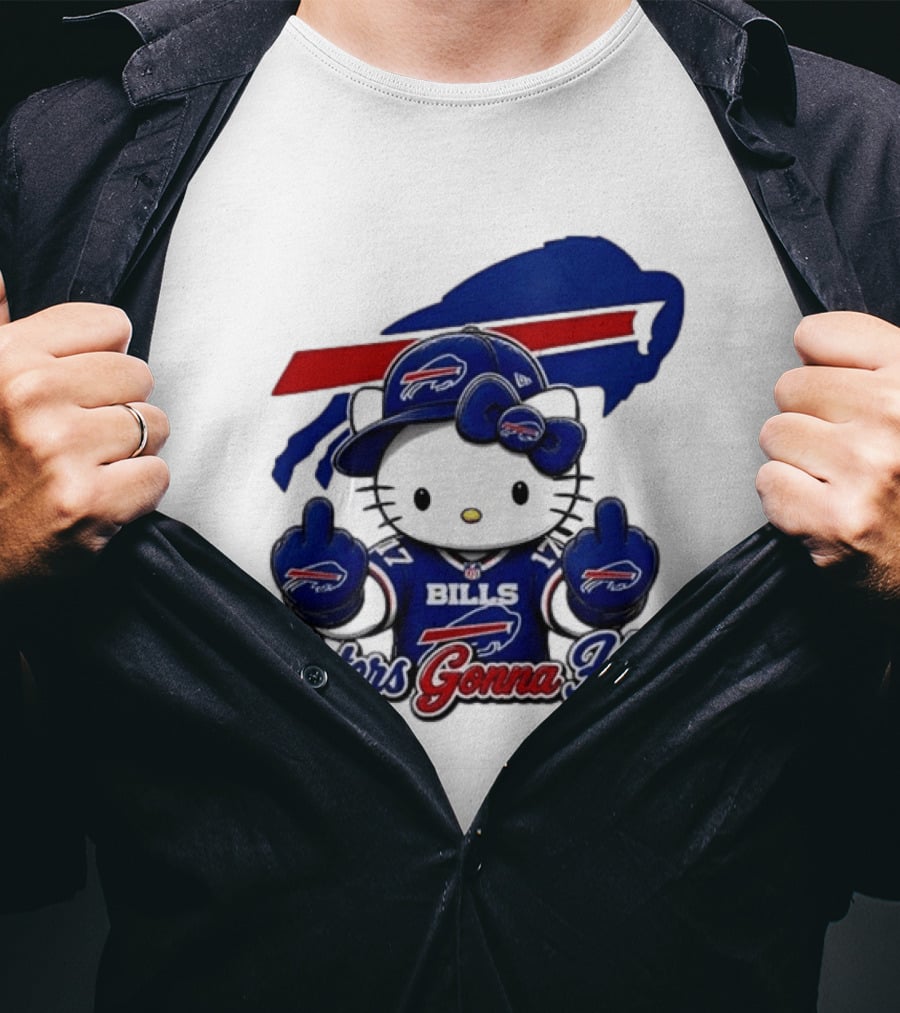 Hello Kitty Bills Haters Gonna Hate Middle Finger T-Shirt