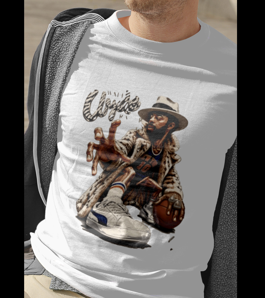 Walt Clyde Stylin' Profilin Throwback Knicks 10 Basketball Sneaker T-Shirt