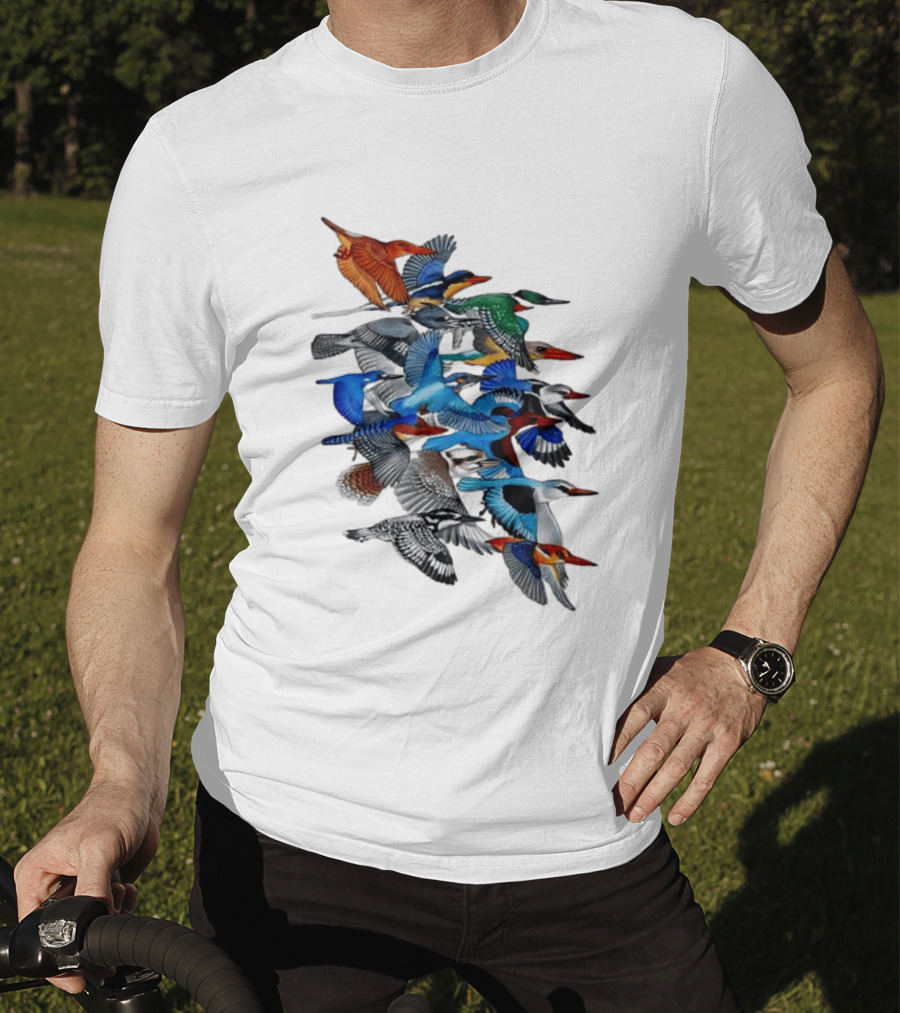 Kingfisher Birds Flying Wildlife Nature Species Collection T-Shirt