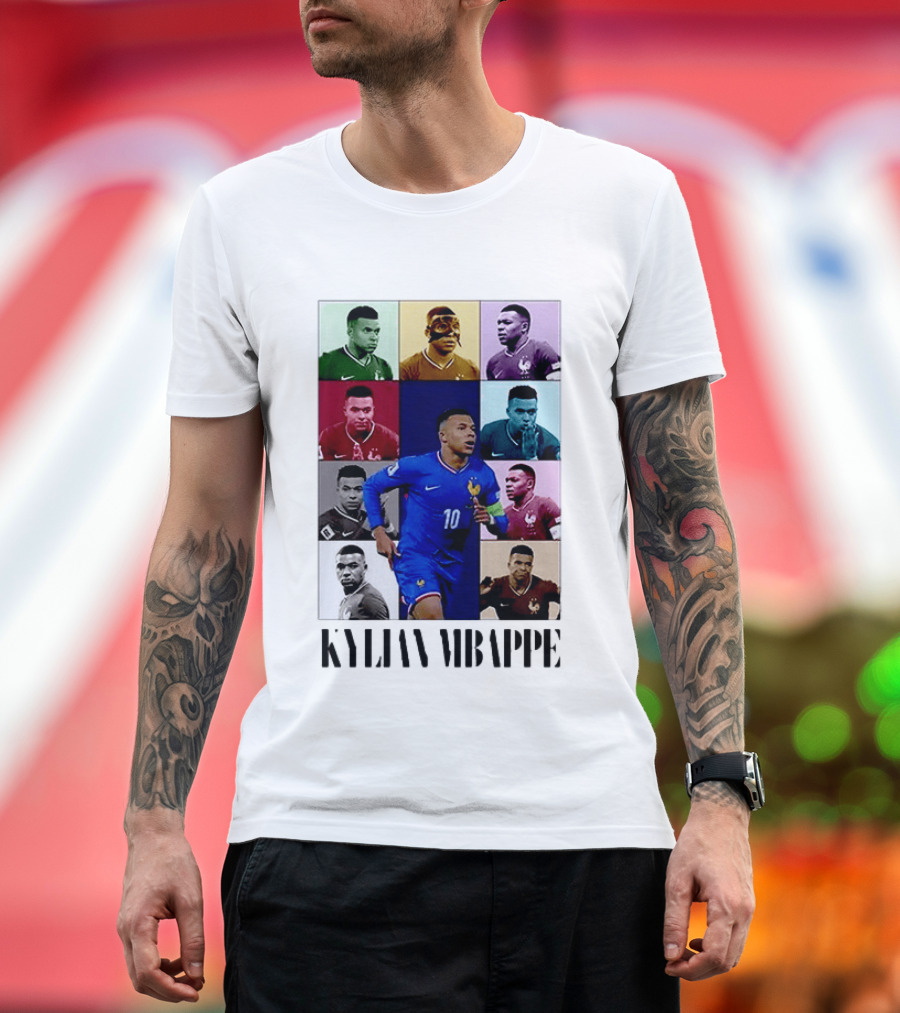 Kylian Mbappé France Football The Eras Tour Collage T-Shirt