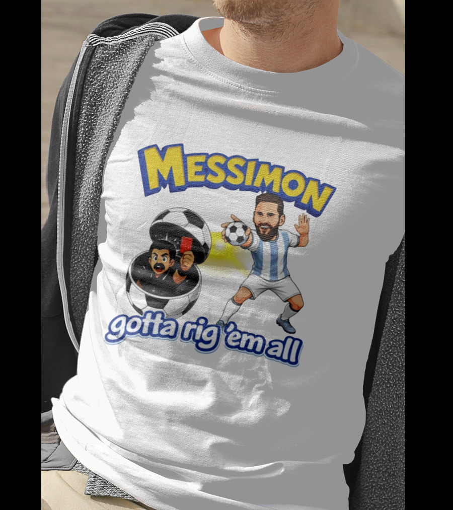 Messimon Soccer Fusion Gotta Rig 'em All Cartoon T-Shirt