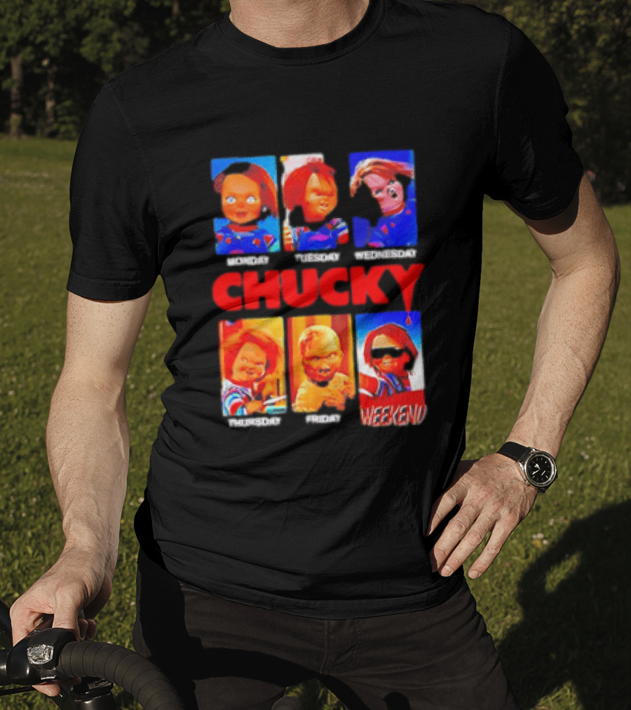 Child's Play Chucky Monday To Weekend Expressions T-Shirt