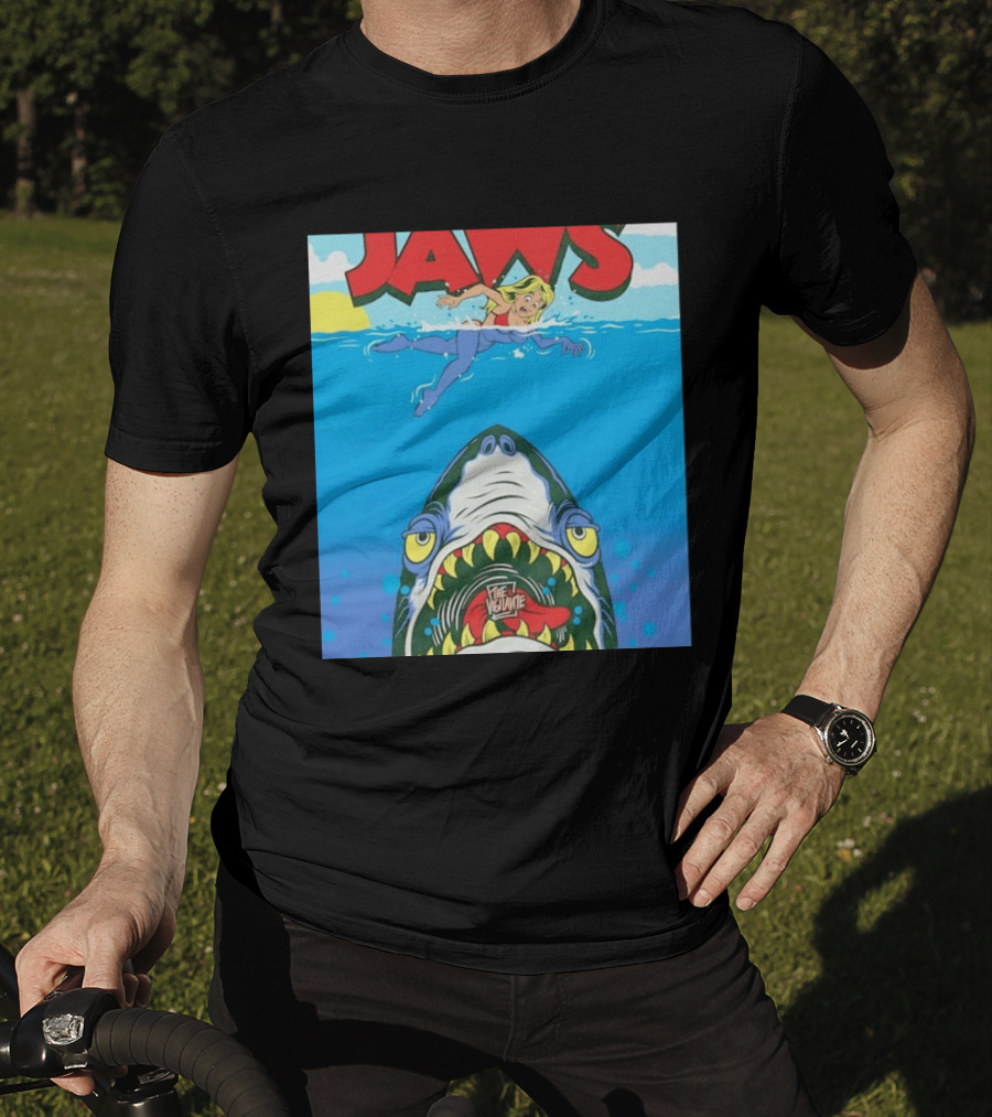 The Vigilante Jaws Shark Attack Comic Cartoon T-Shirt