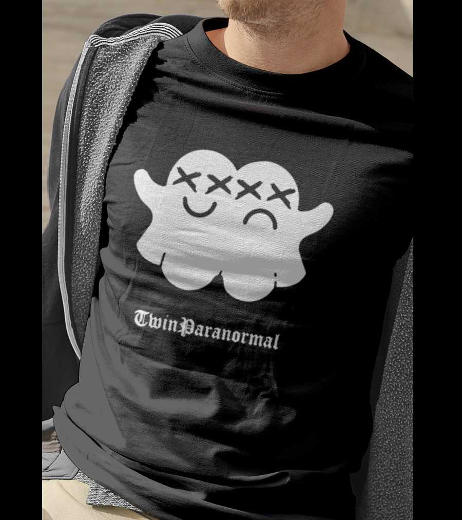 Twin Paranormal Ghost Duo Spooky Matching Spirits T-Shirt