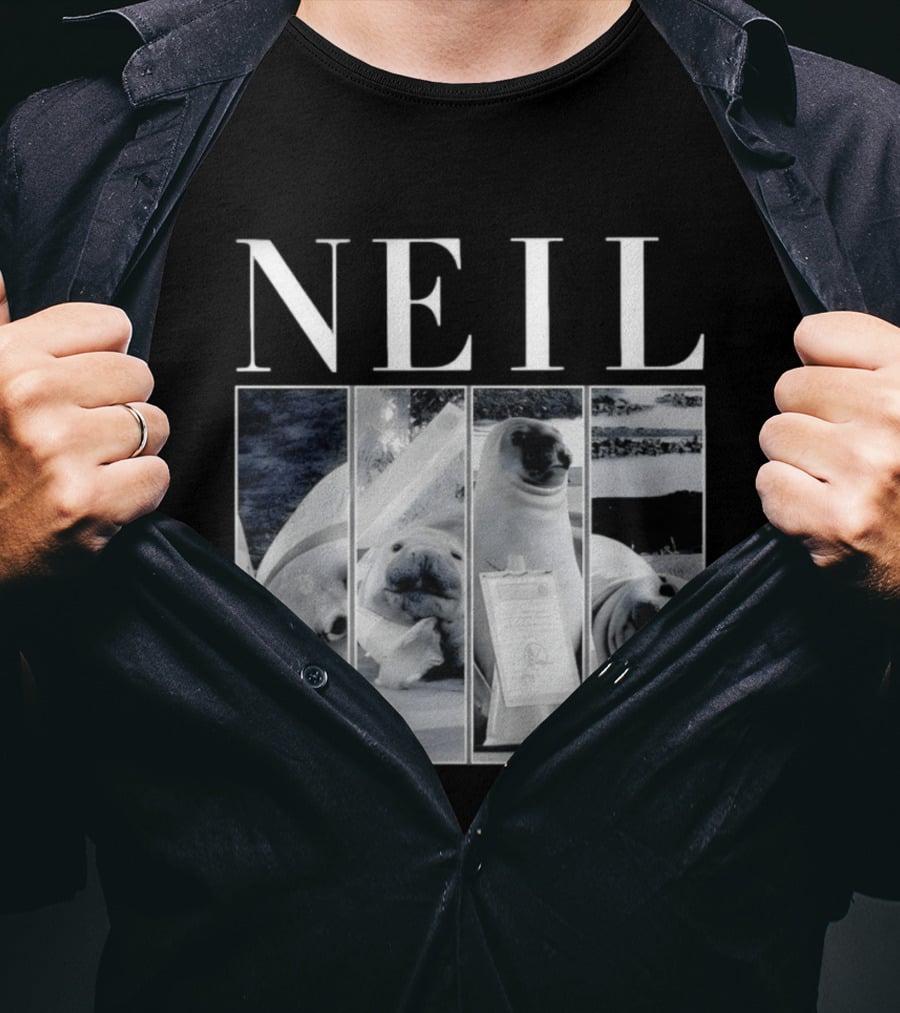Neil The Seal Animal Meme Funny Seal Faces T-Shirt