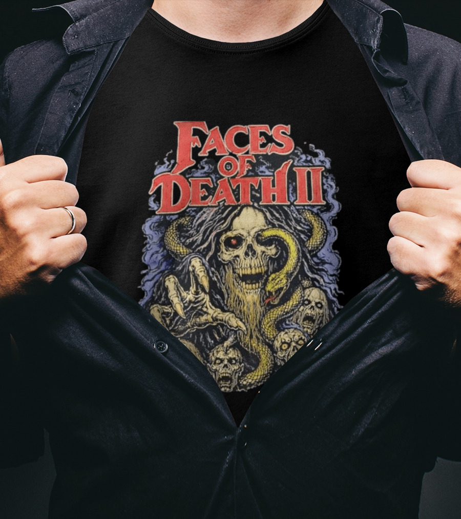 Faces Of Death II Skull Snakes And Claws T-Shirt
