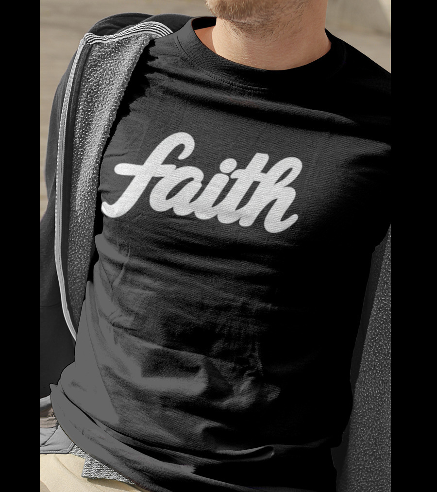 Faith Script Lettering Christian Religious Confidence T-Shirt