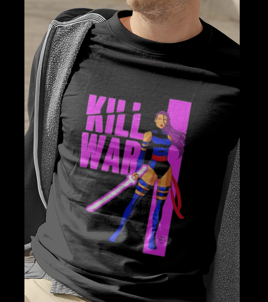 Psylocke Marvel Comics Kill War Pink T-Shirt