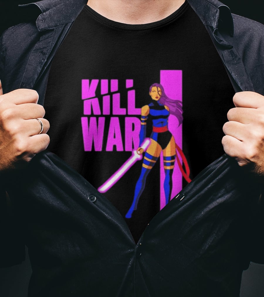 Psylocke Marvel Comics Kill War Pink T-Shirt