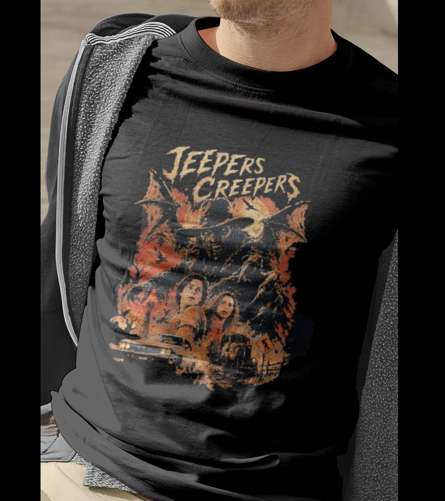 Jeepers Creepers Horror Creature And Victims Movie Scene T-Shirt