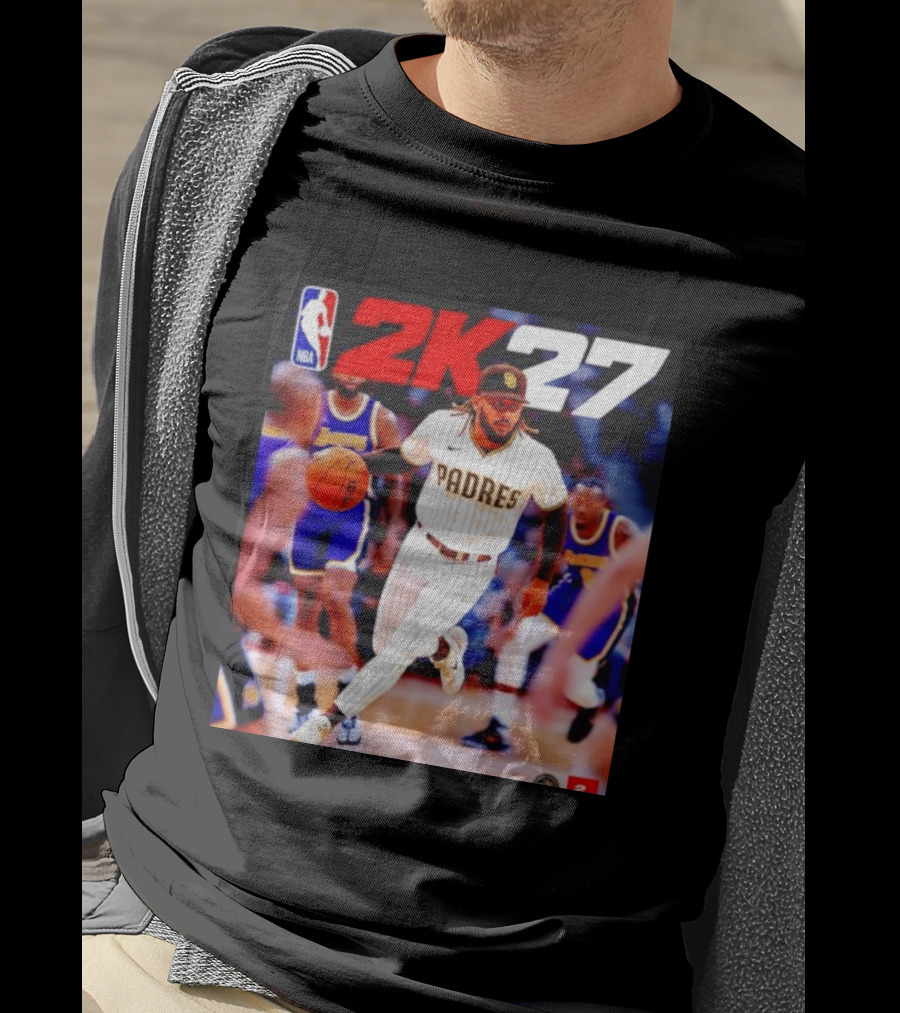 San Diego Padres NBA 2K27 Crossover Concept With Basketball Action T-Shirt