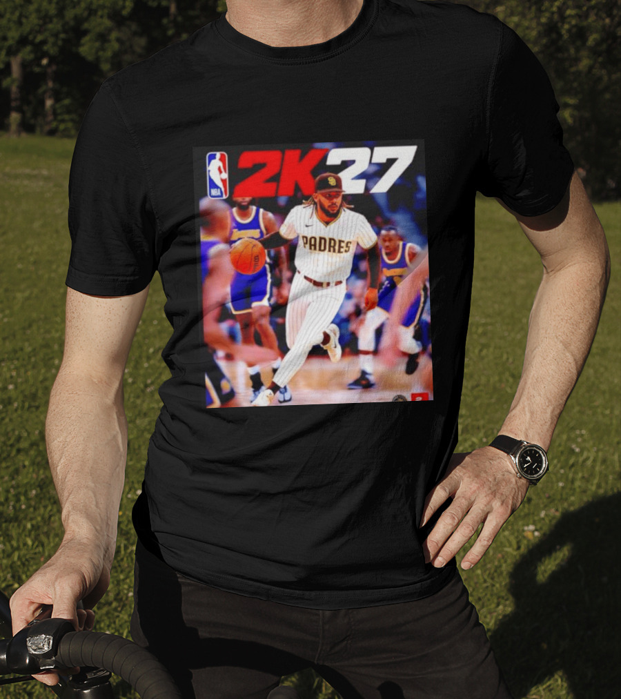 San Diego Padres NBA 2K27 Crossover Concept With Basketball Action T-Shirt