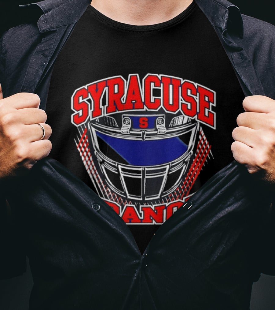 Syracuse Orange Football Helmet S Logo Gridiron T-Shirt