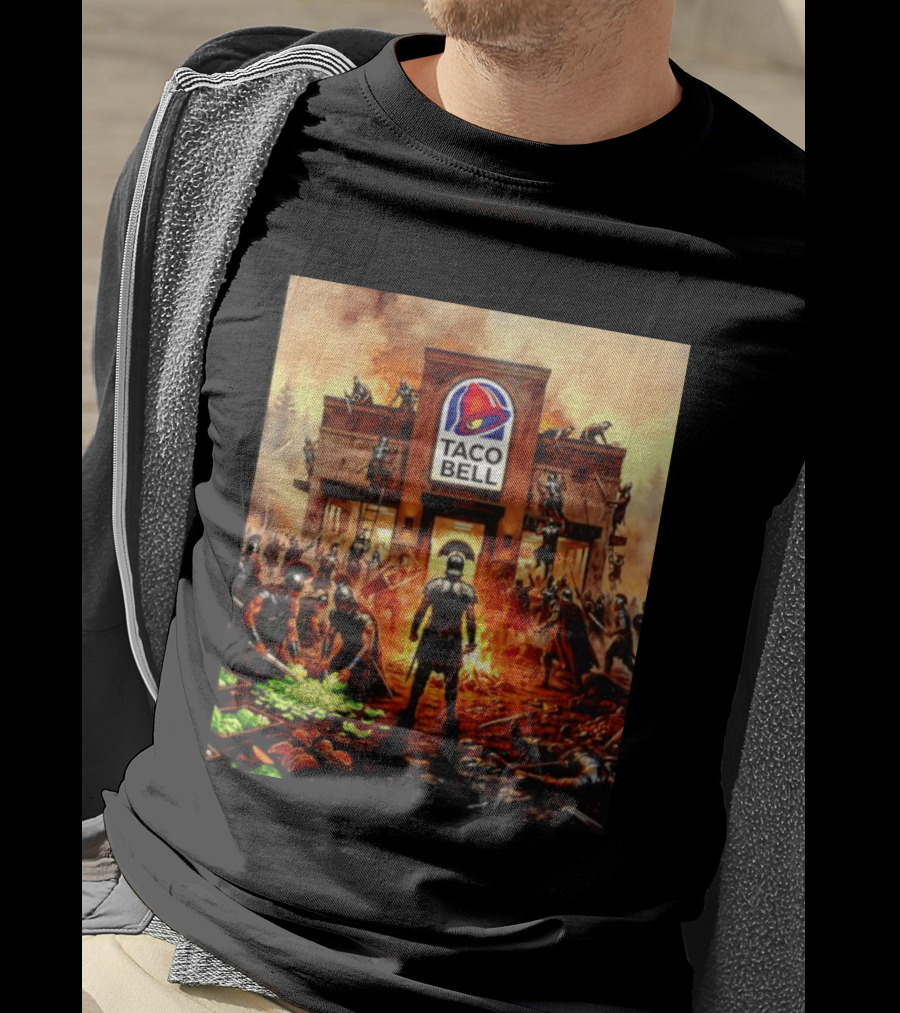 Taco Bell Medieval Knights Battle Fantasy Scene T-Shirt