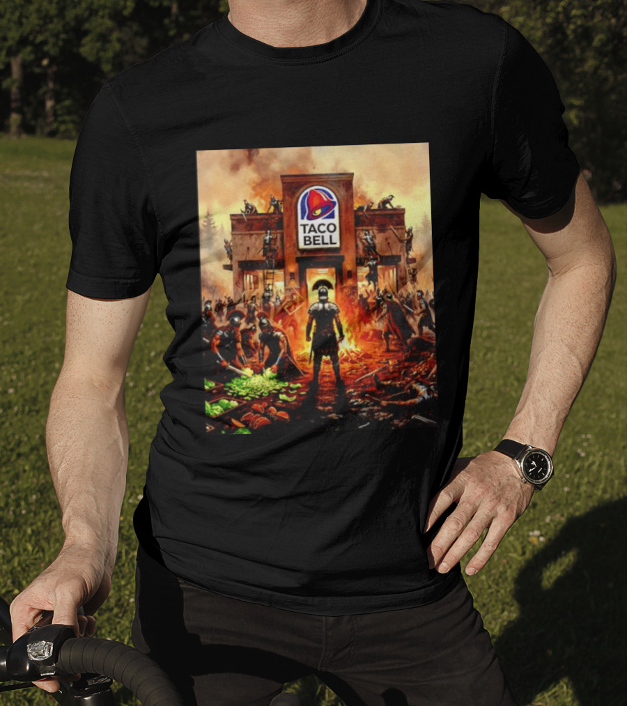 Taco Bell Medieval Knights Battle Fantasy Scene T-Shirt