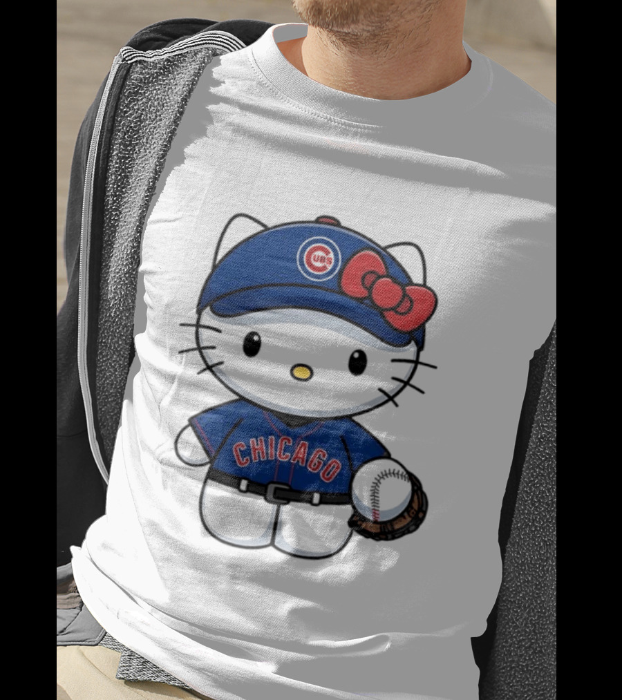 Hello Kitty Chicago Cubs Baseball MLB Collaboration T-Shirt