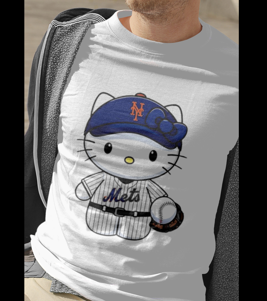Hello Kitty New York Mets MLB Baseball Fan T-Shirt