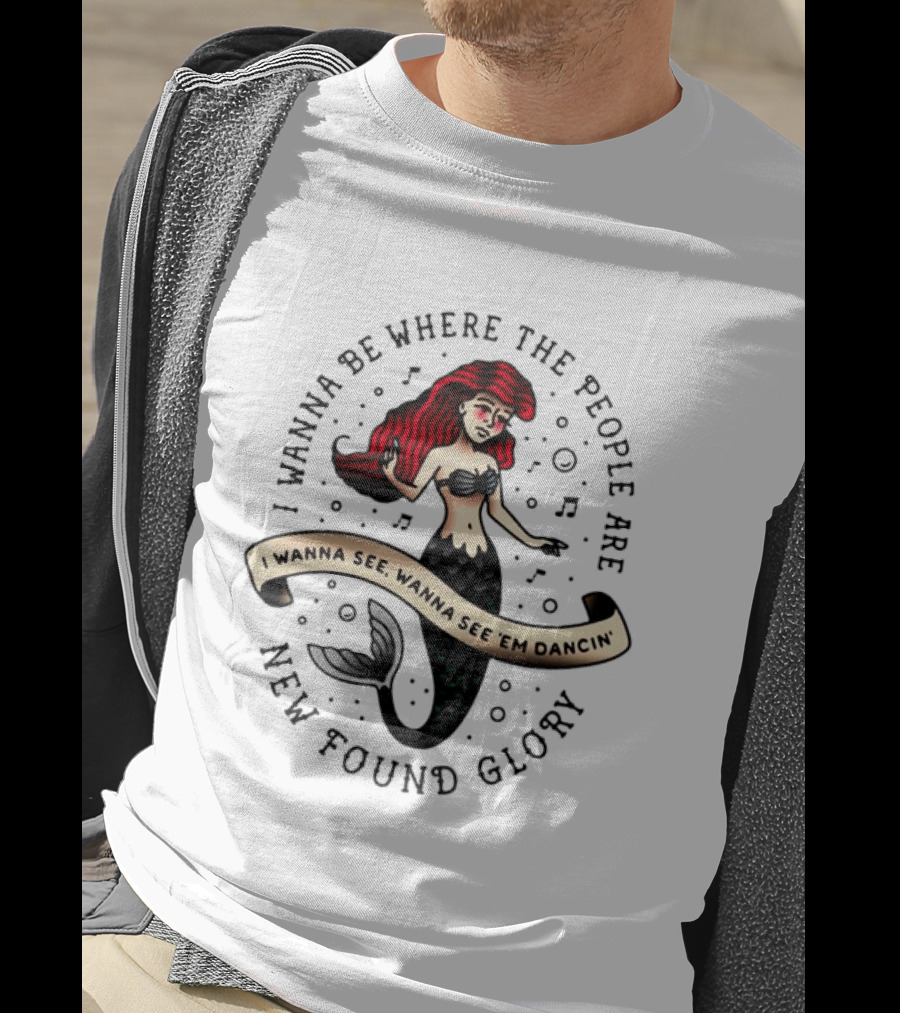 New Found Glory I Wanna Be Where The People Are Mermaid T-Shirt