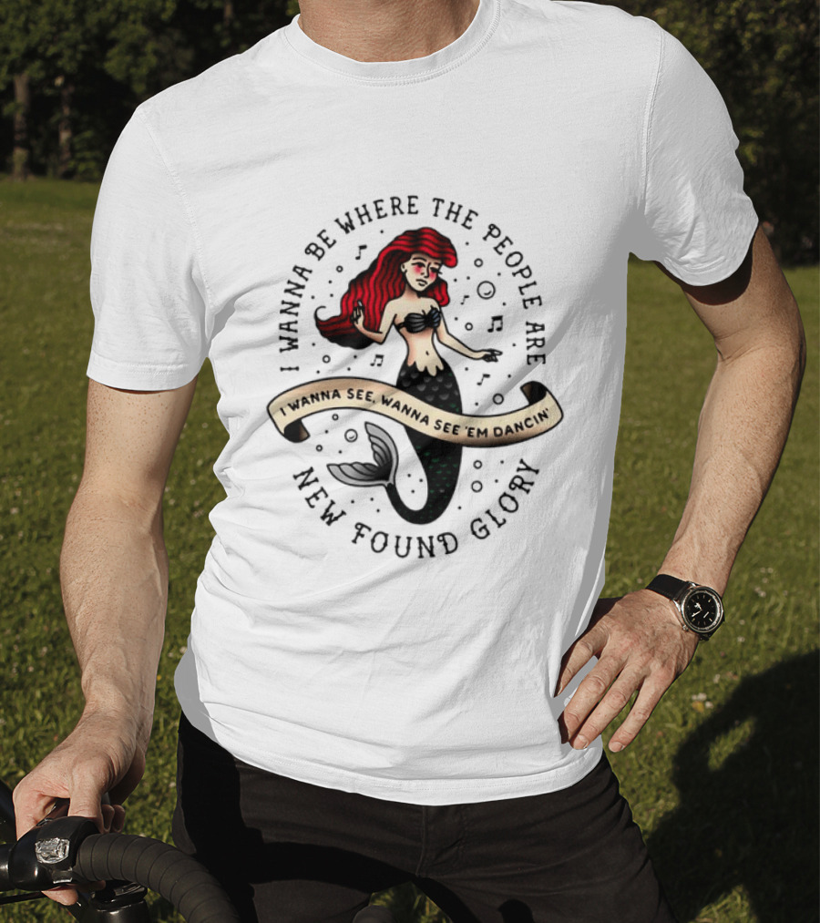 New Found Glory I Wanna Be Where The People Are Mermaid T-Shirt