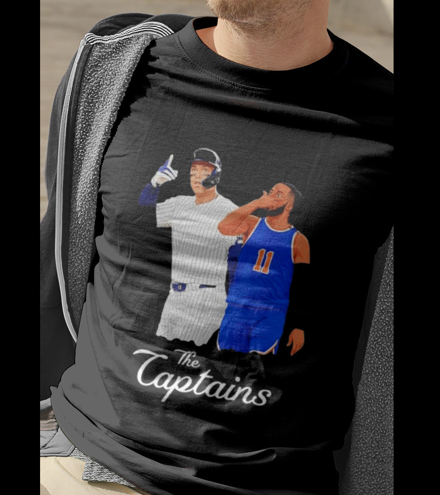 Aaron Judge New York Yankees Jalen Brunson New York Knicks The Captains T-Shirt