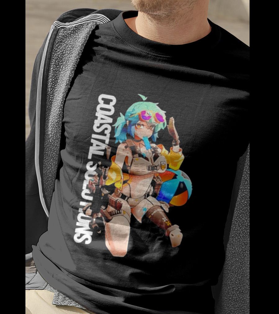 Coastal Solutions Anime Girl Popsicle Tactical Beach Vibes T-Shirt