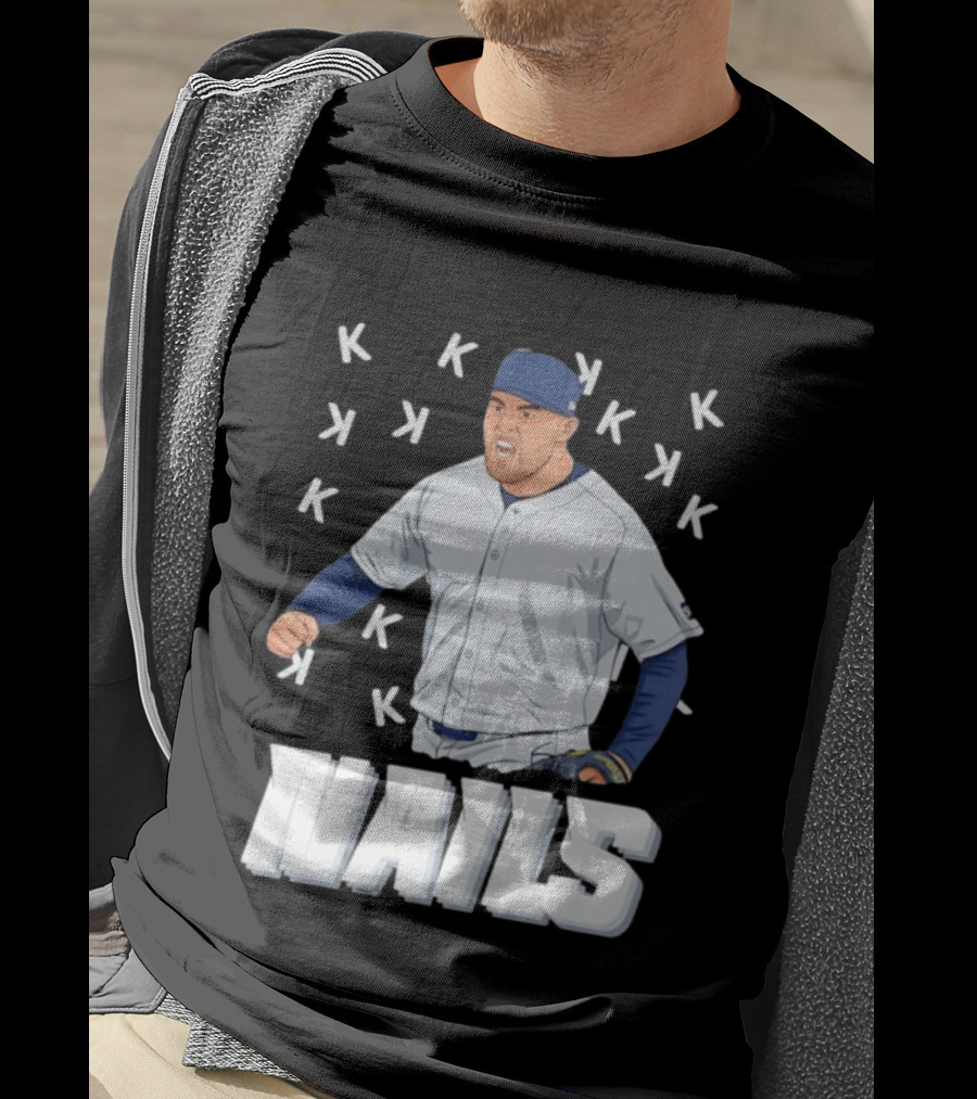 Logan Gilbert Strikeout Pitcher Seattle Mariners NAILS Baseball Fan T-Shirt